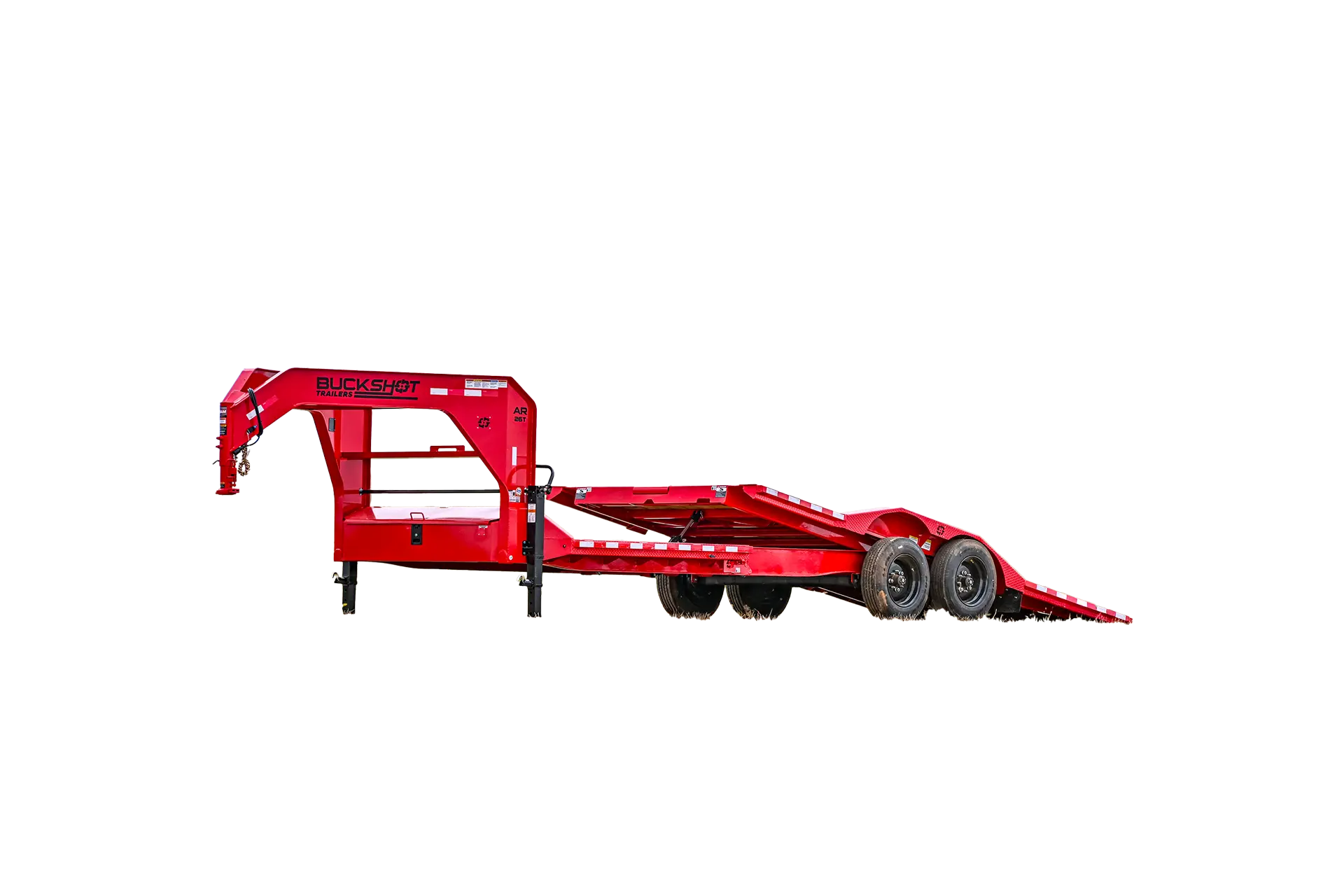 AR 26 T tilt equipment trailer 360 view in Super Red
