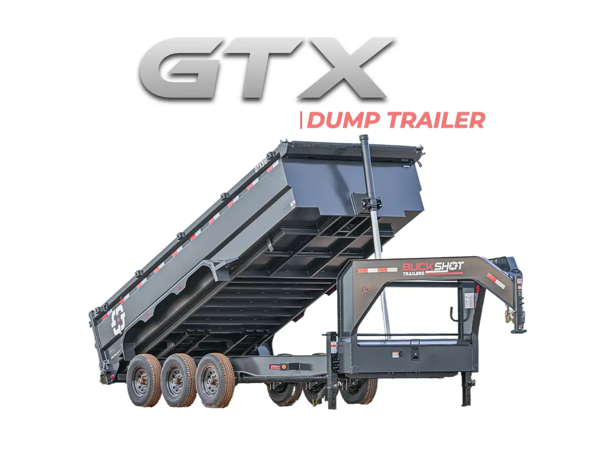 Buckshot GTX gooseneck dump trailer, triple axle