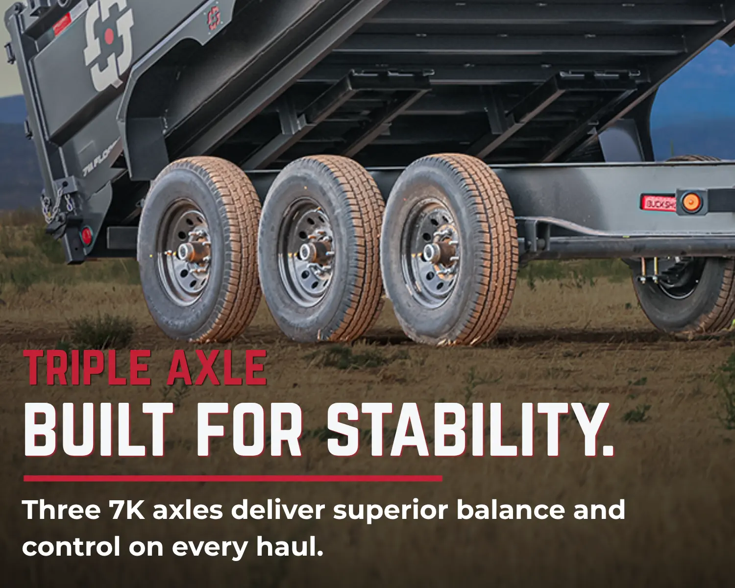 GTX triple-axle suspension and dump body, built for stability