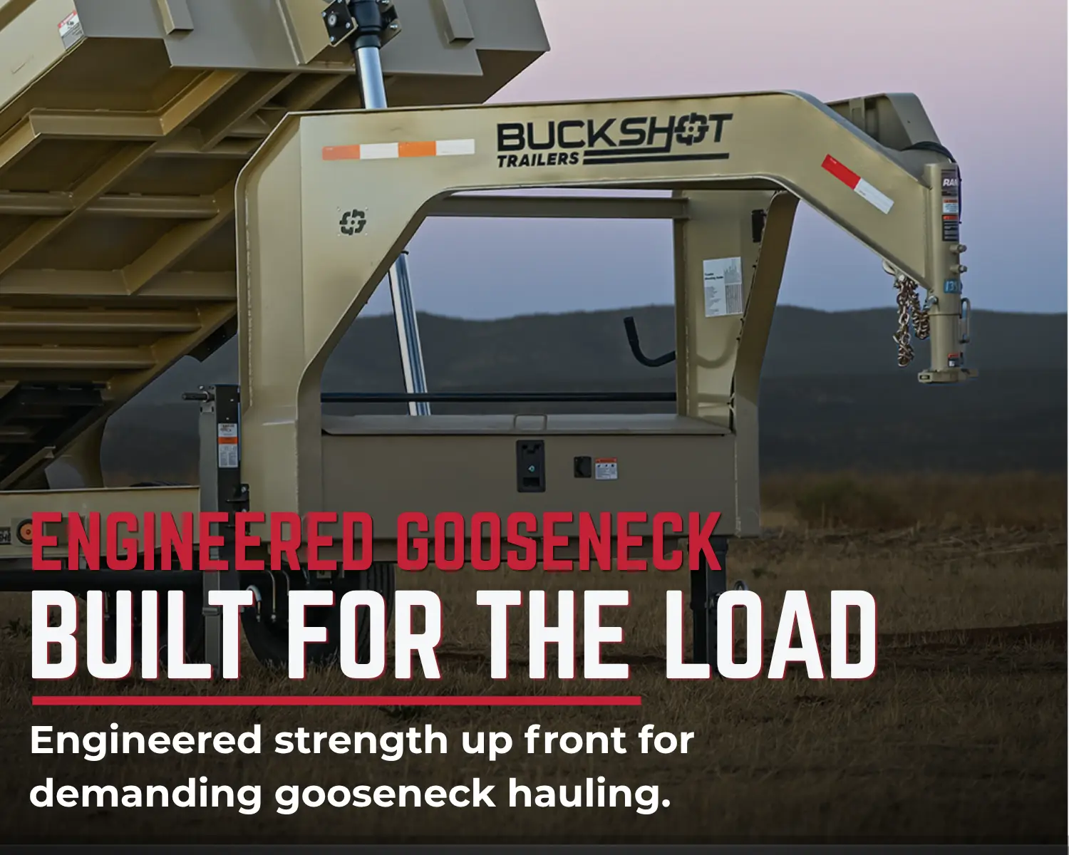GTI 314 gooseneck dump trailer and engineered frame