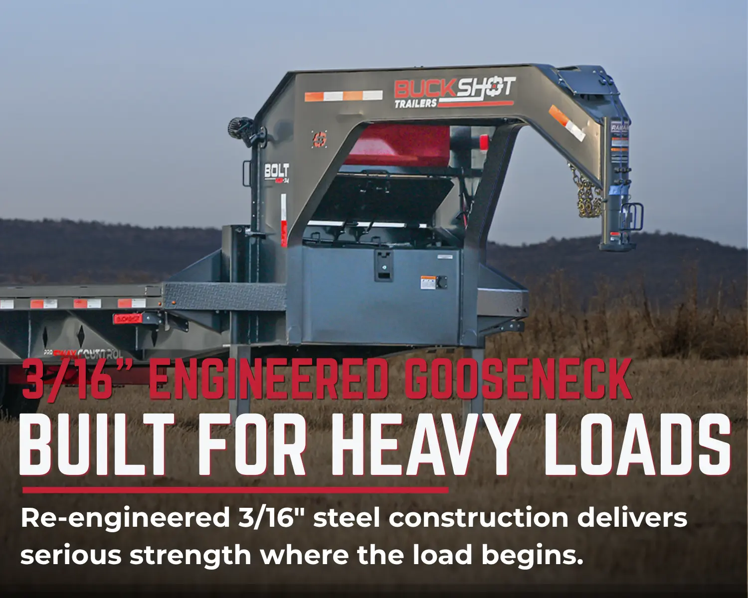 BOLT HD 34 Titan Series gooseneck deckover flatbed