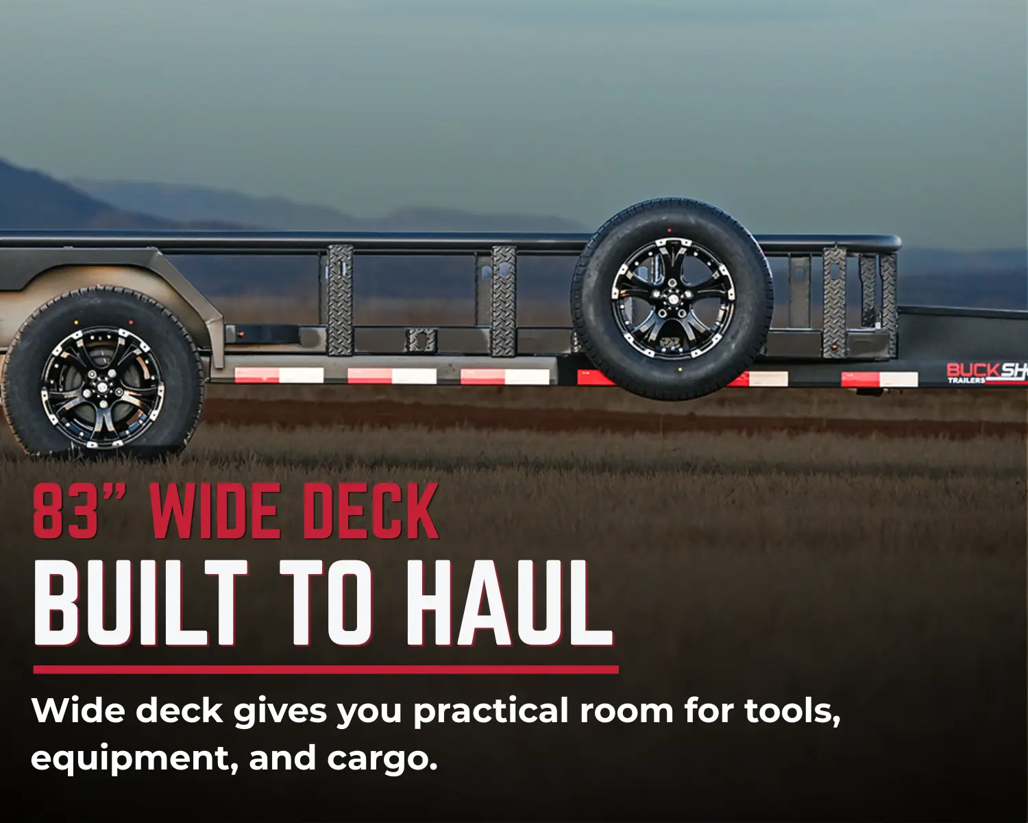 4 POINTER utility trailer with straight deck and folding gate
