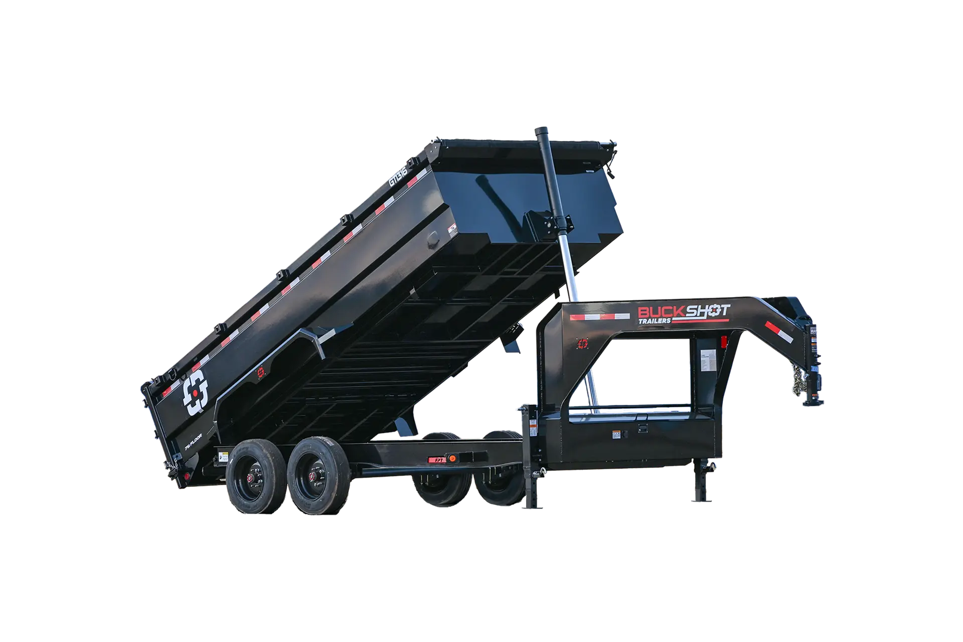GTI 316 gooseneck dump trailer 360 view in Mirror Black