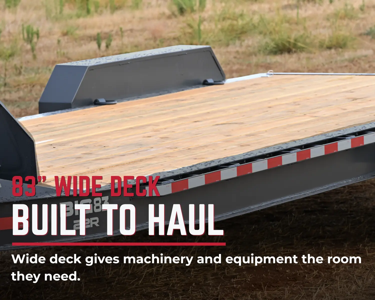 BIG-83 22 R equipment trailer with 83-inch bed and tandem 7K spring axles