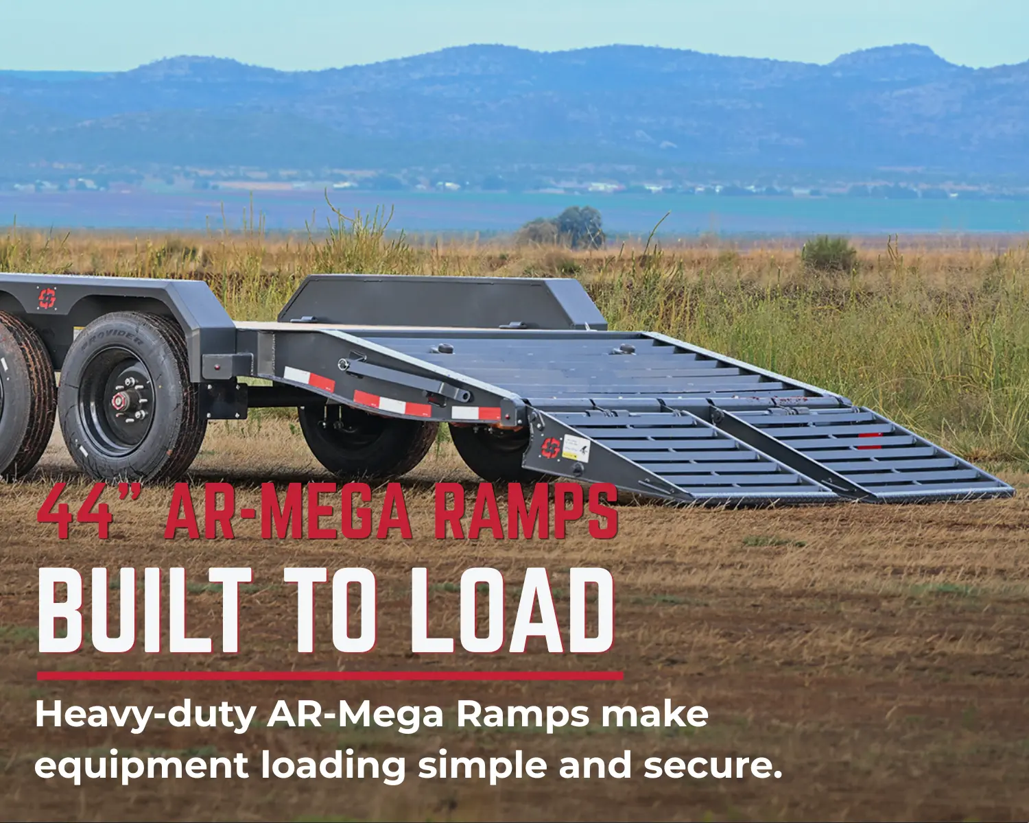 BIG-83 22 R equipment trailer with 44-inch AR-Mega Ramps