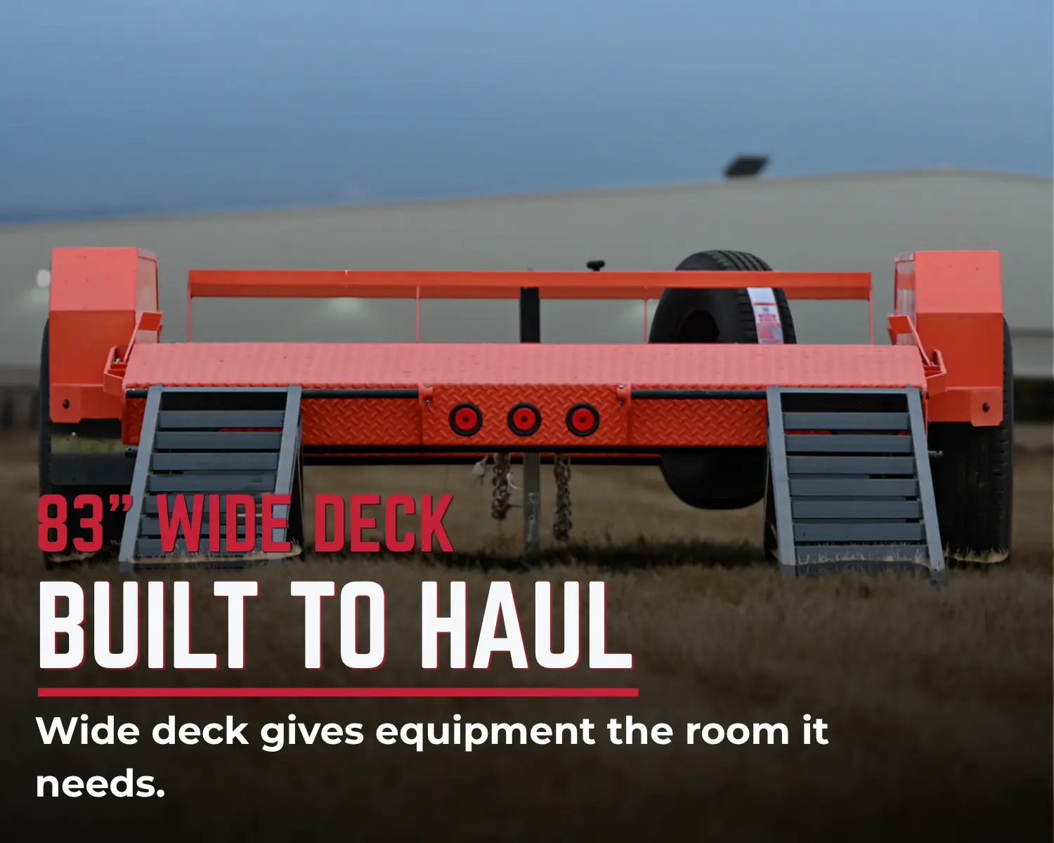 GAUGE-F with 83-inch treated pine deck and 14-gauge replaceable fenders