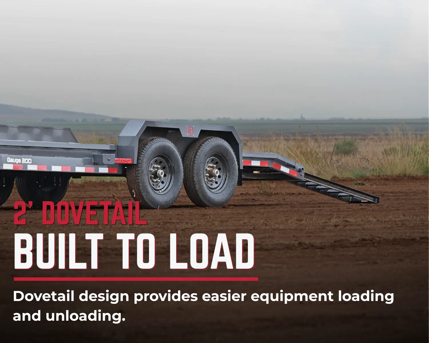 GAUGE-D with tandem 7,000-pound electric brake axles and dovetail