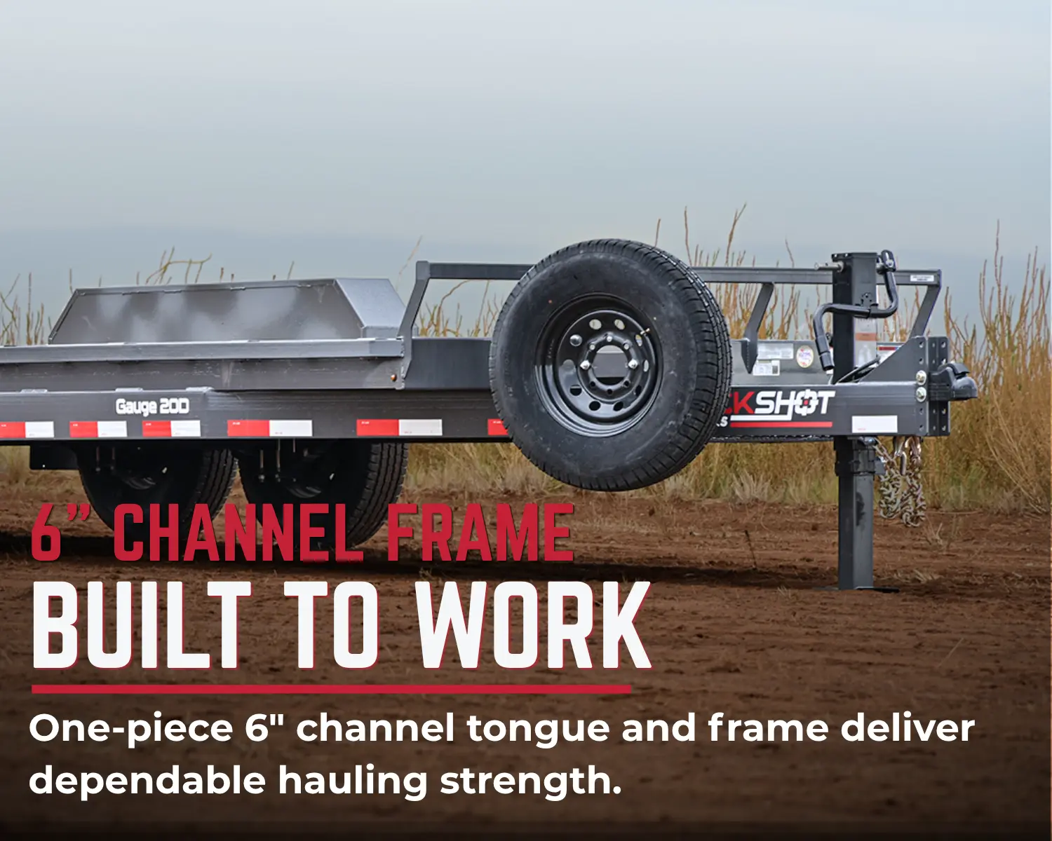 GAUGE-D equipment trailer with straight deck and dovetail