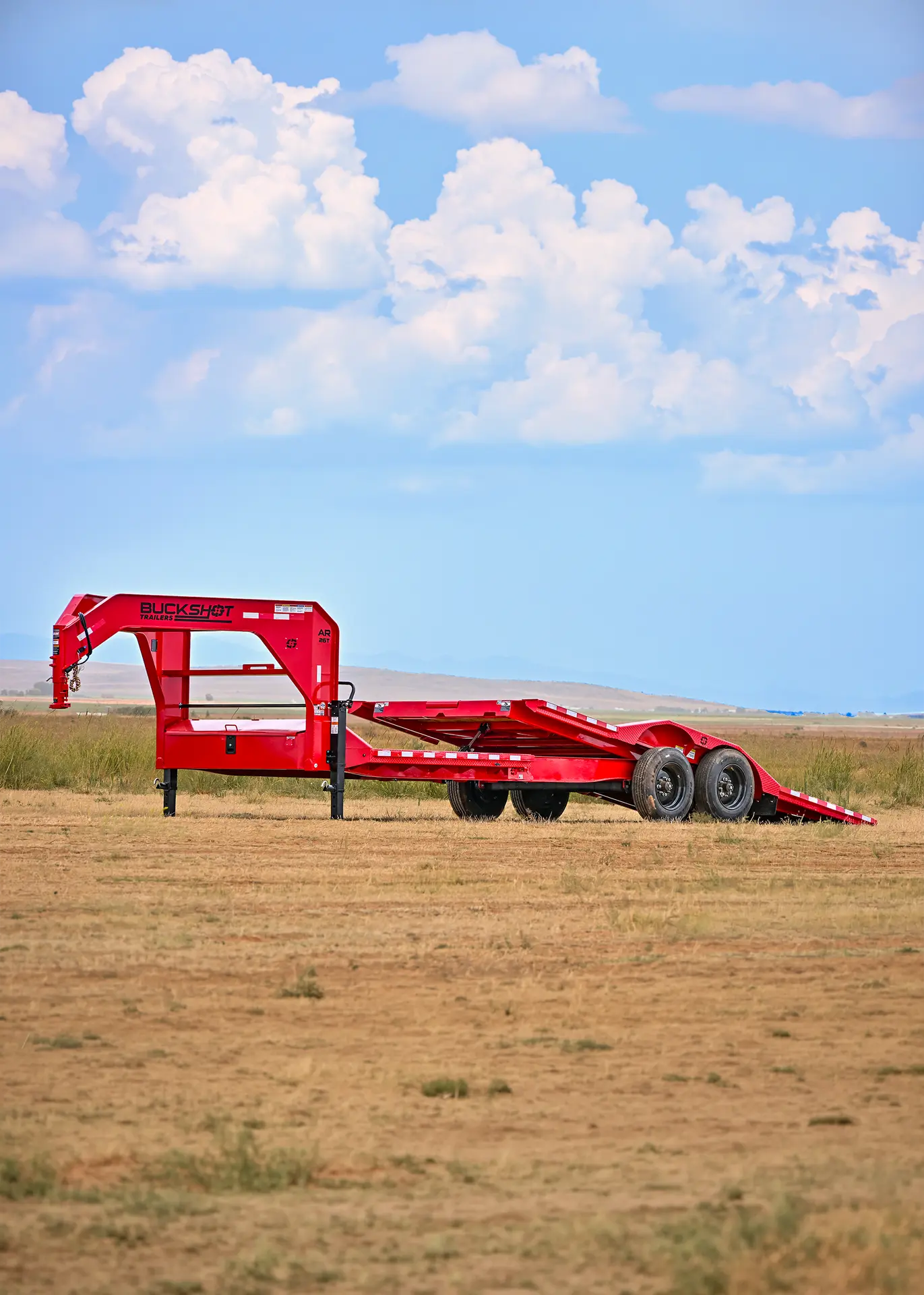 Buckshot AR-T Series bumper pull tilt equipment trailer with 7K axles