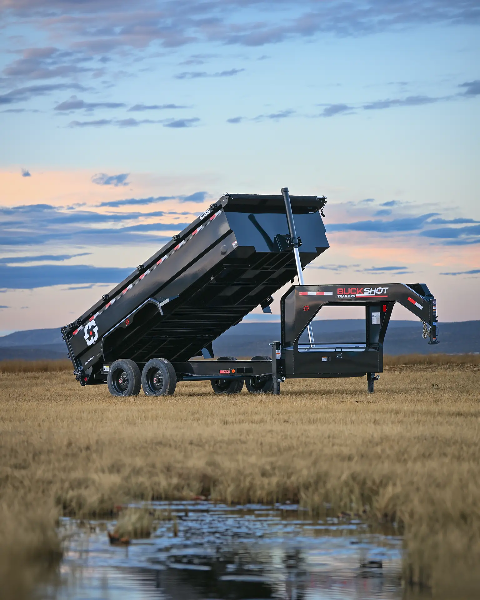 Buckshot GTI 316 gooseneck dump trailer with 7K axles