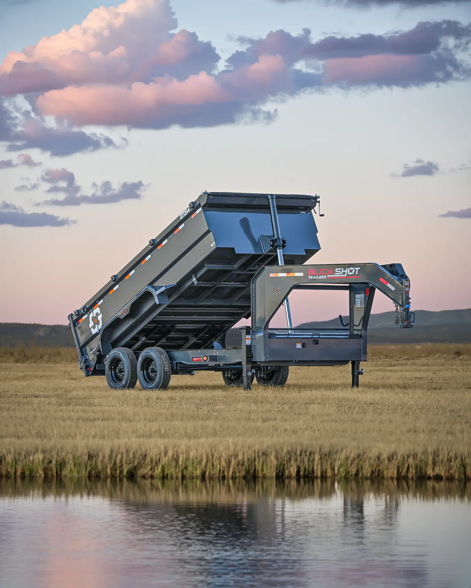 Buckshot GTI 314 gooseneck dump trailer with 7K axles