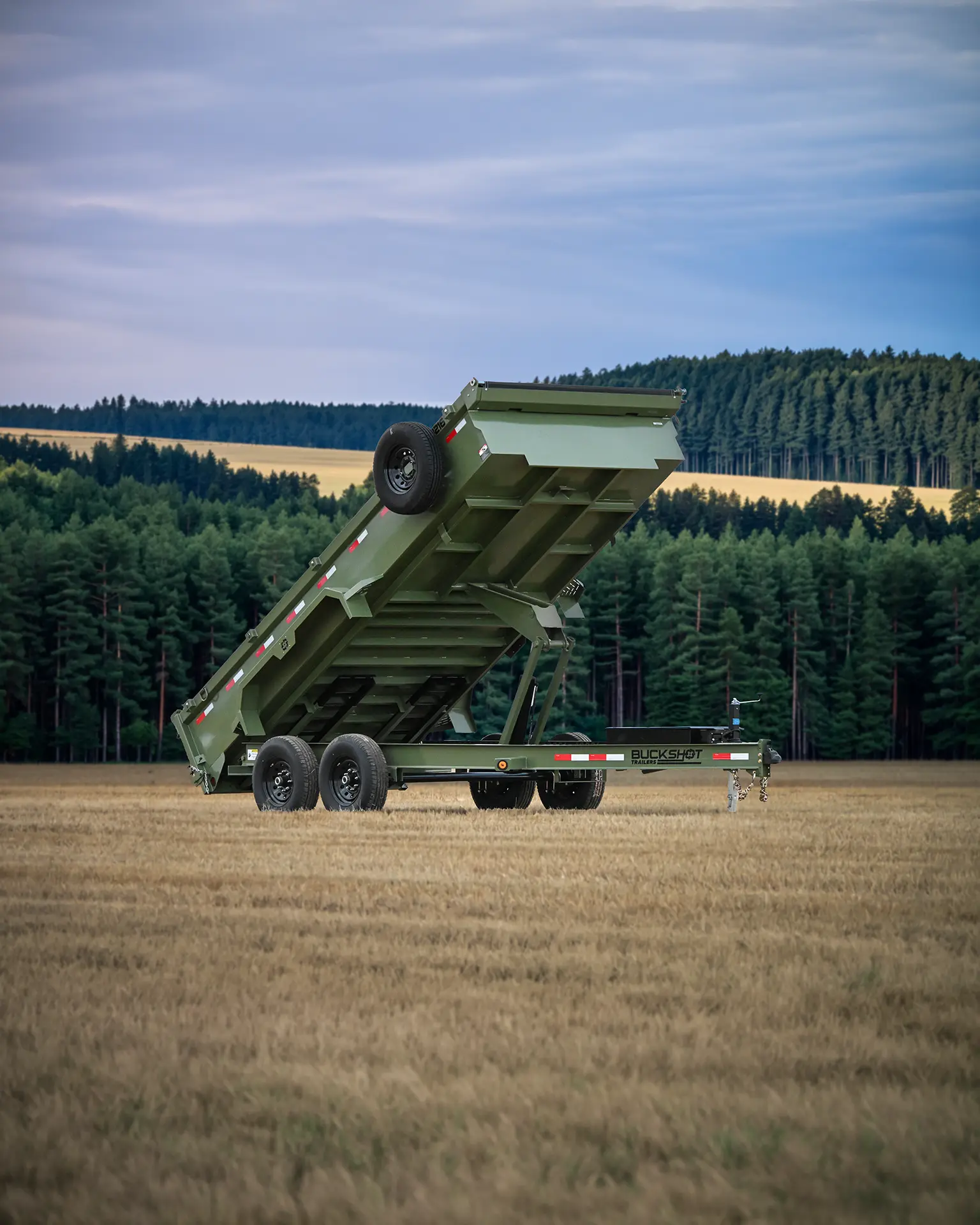 Buckshot BD 216 bumper pull dump trailer with 7K axles