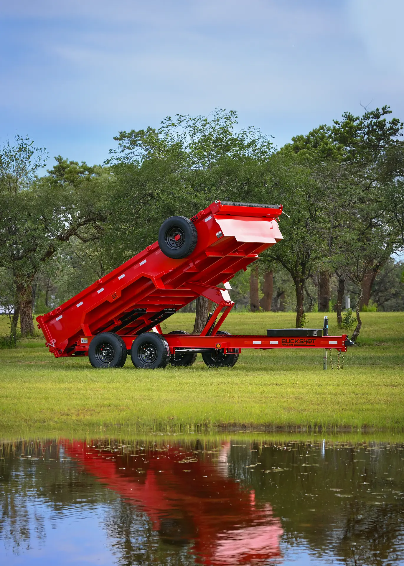 Buckshot BD 214 bumper pull dump trailer with 7K axles