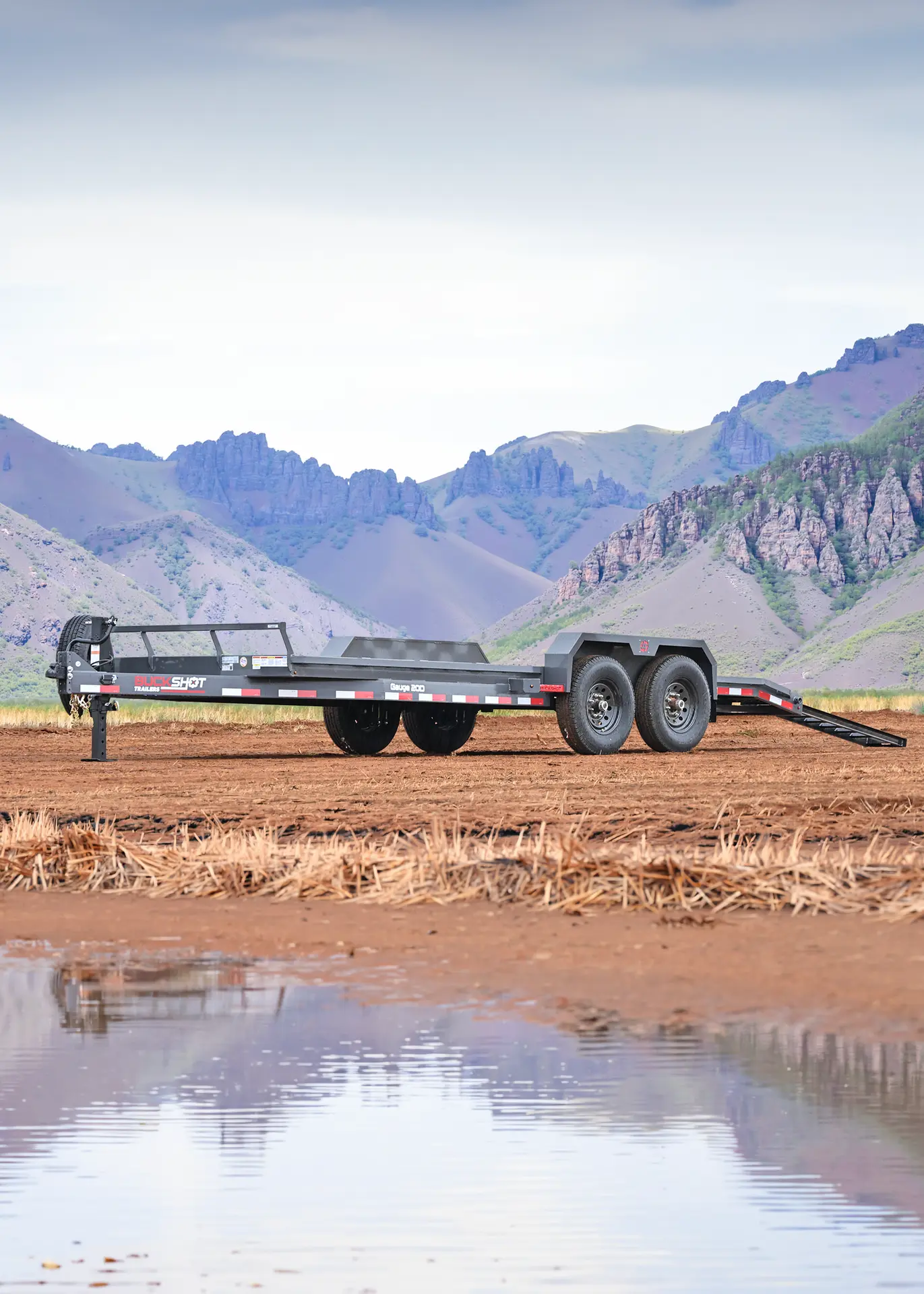 Buckshot GAUGE-D Series bumper pull dovetail equipment trailer with 7K axles