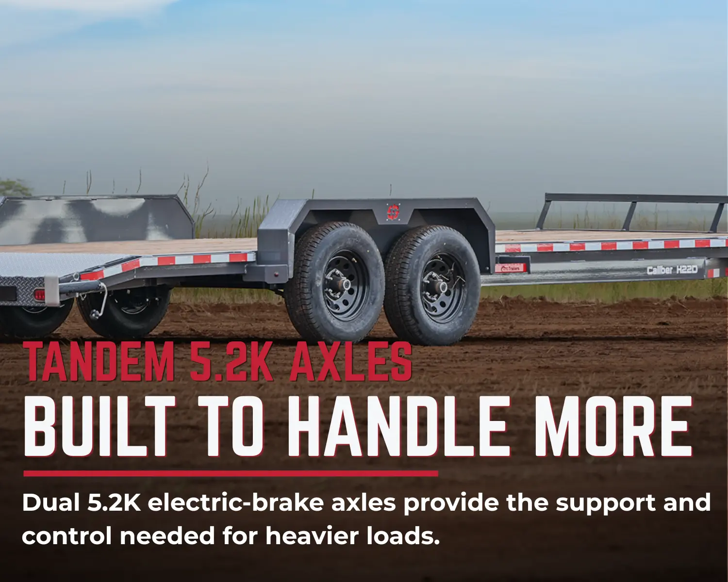 CALIBER-H car hauler chassis and spring axle detail