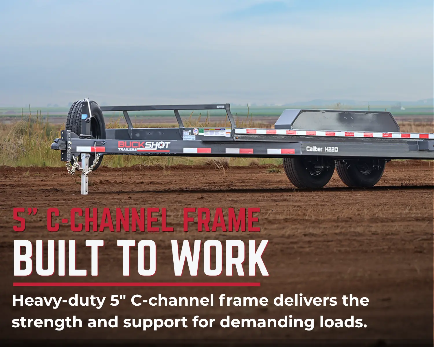 CALIBER-H heavy-duty bumper pull car hauler trailer deck