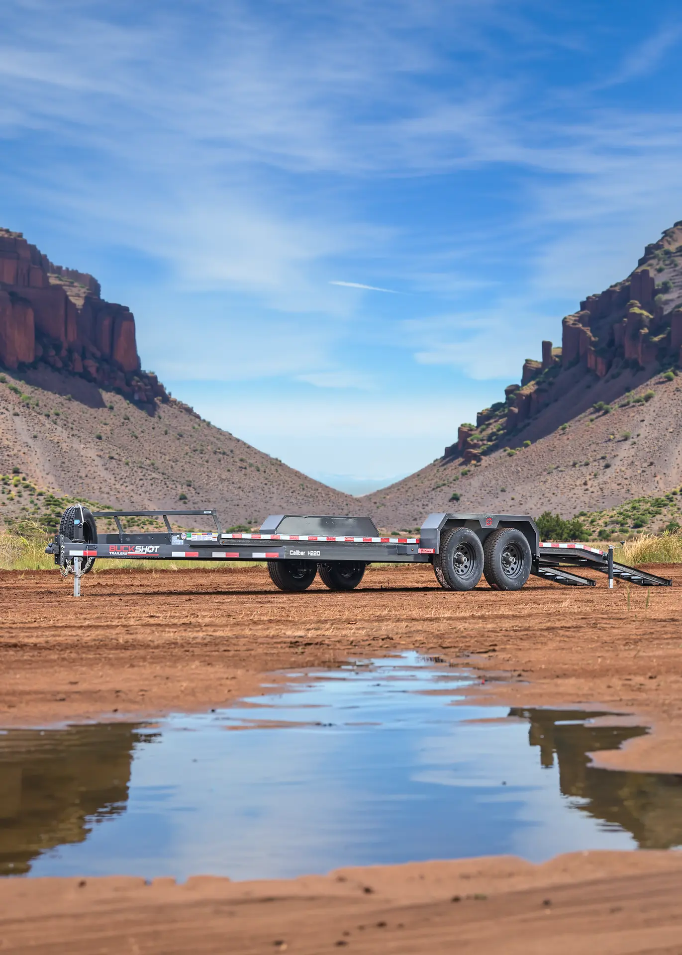 Buckshot CALIBER-H Series heavy-duty bumper pull car hauler trailer with 5.2K axles