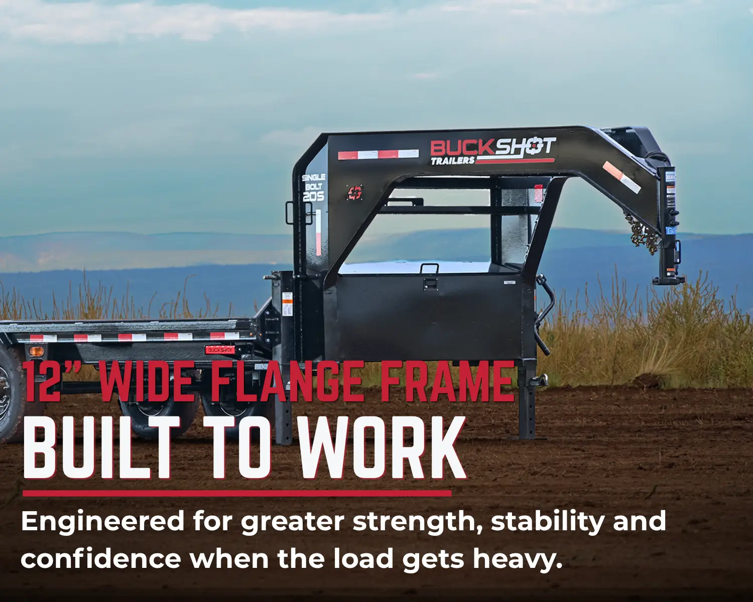 SINGLE BOLT gooseneck deckover trailer product feature