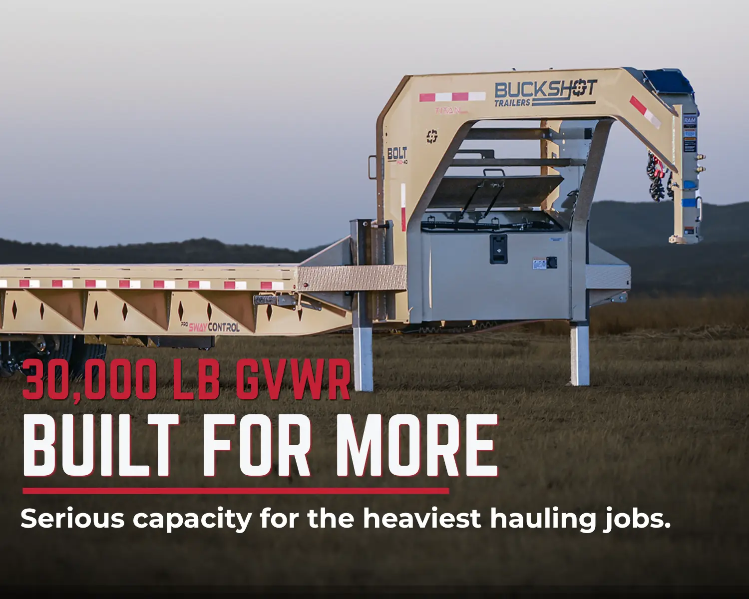 TITAN BOLT-HD heavy-duty gooseneck deckover trailer product feature