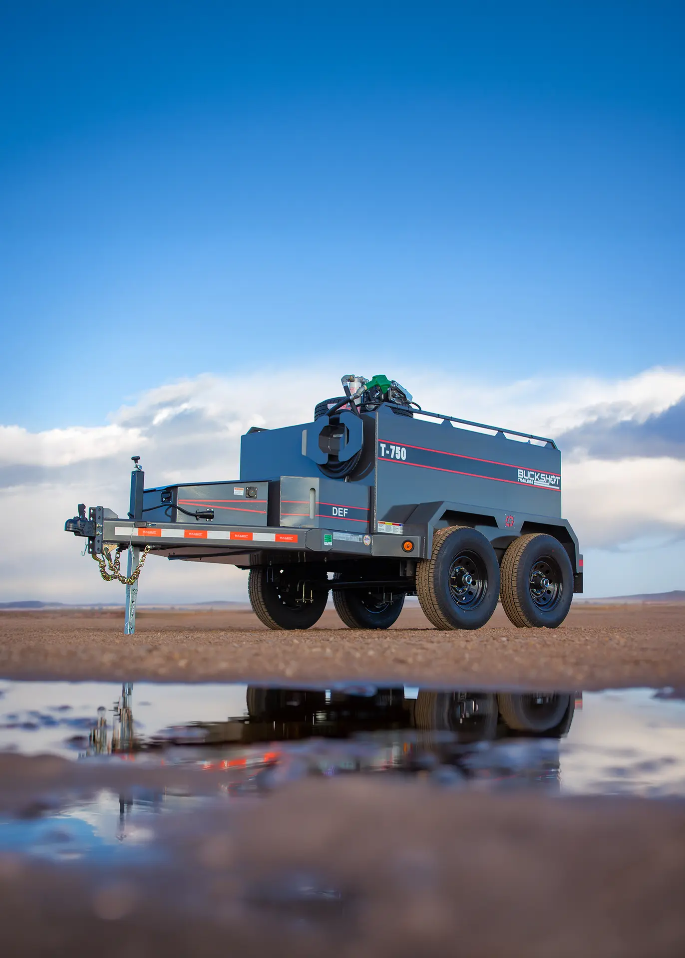 Buckshot T-750 bumper pull fuel trailer representing the T-550 / T-750 model line