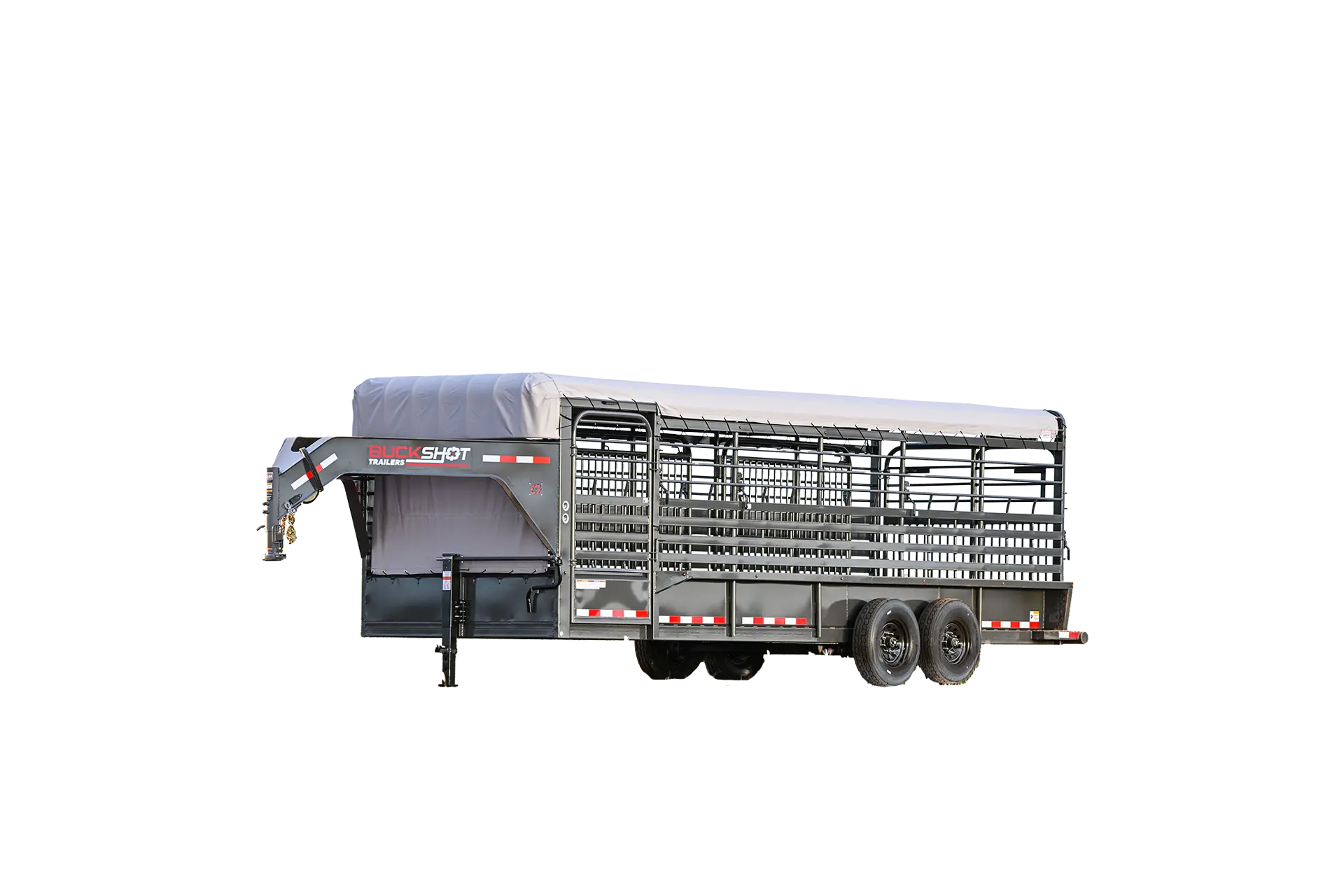 Ranger tandem axle gooseneck livestock trailer 360 view