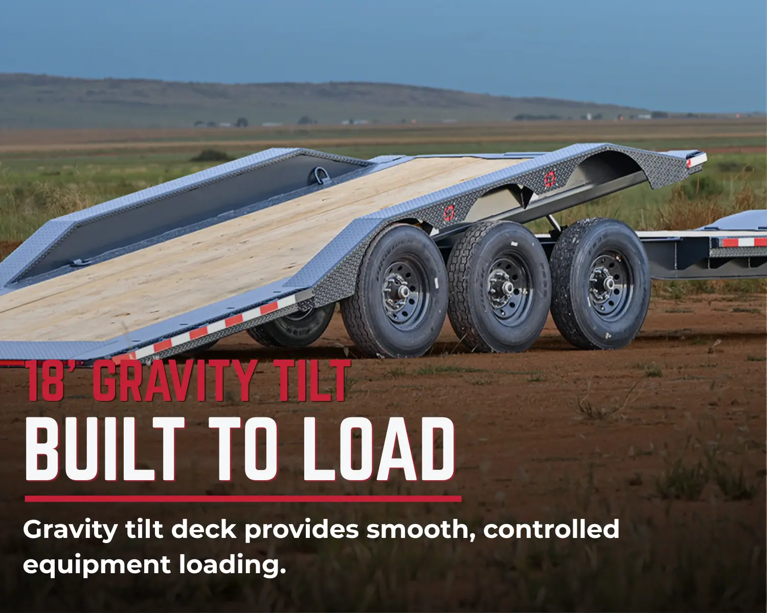AR B-XT bumper pull equipment trailer side profile and triple torsion axles