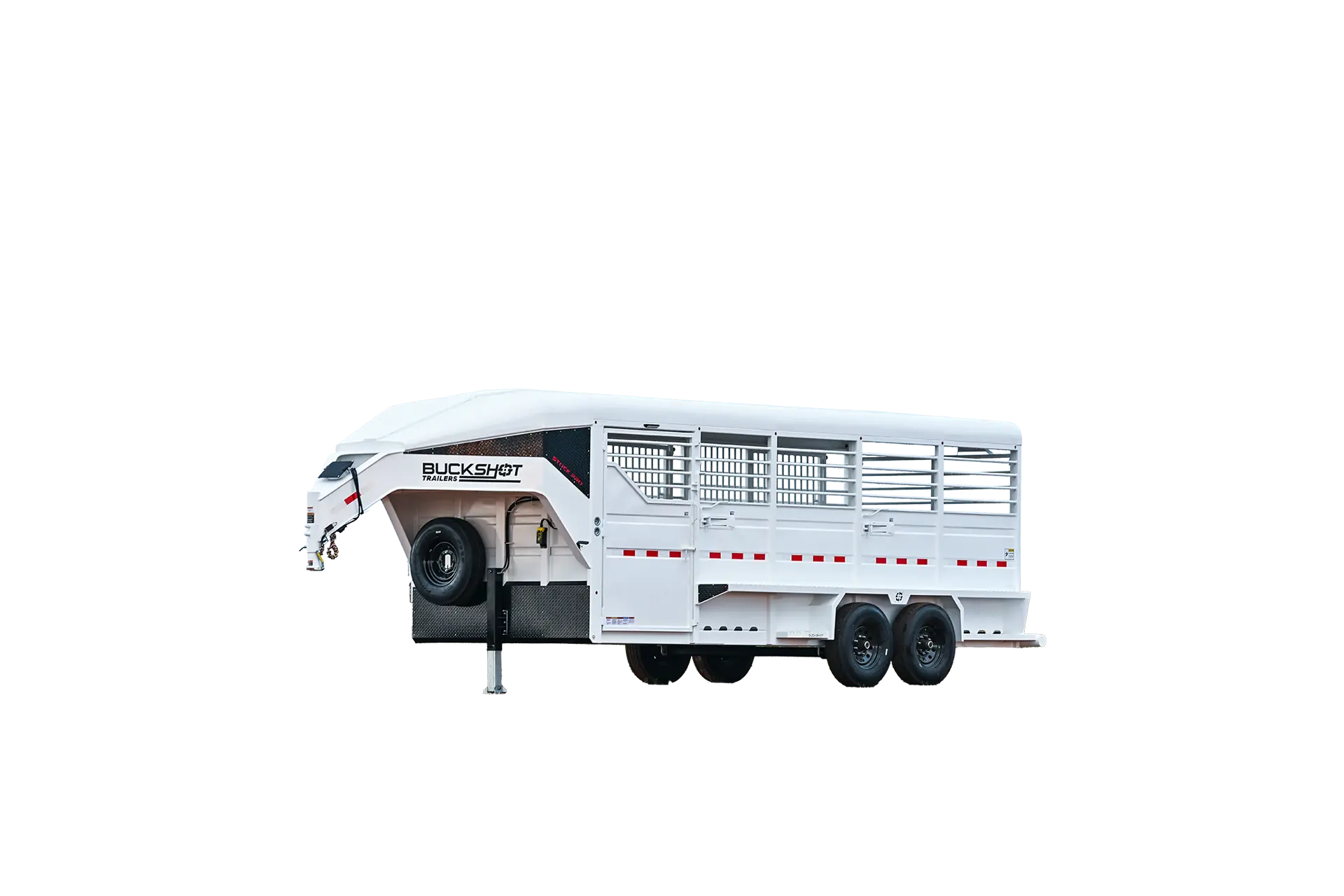 Stock Pro tandem axle gooseneck livestock trailer 360 view