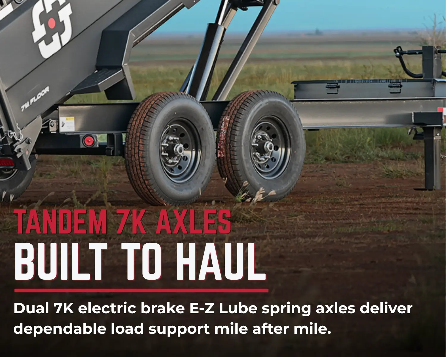 LP bumper pull dump trailer prepared for heavy-duty hauling