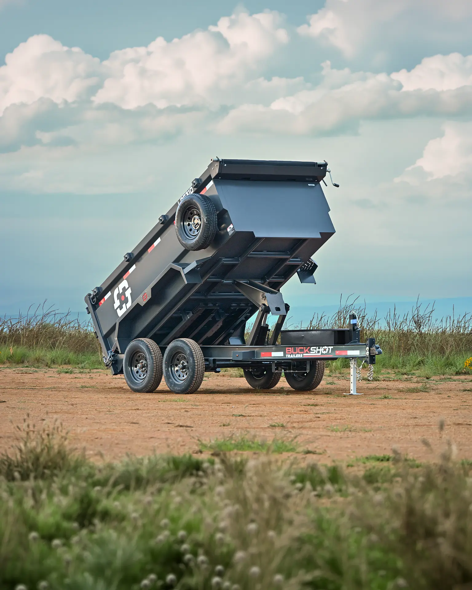 Buckshot LPE Series compact bumper pull dump trailer