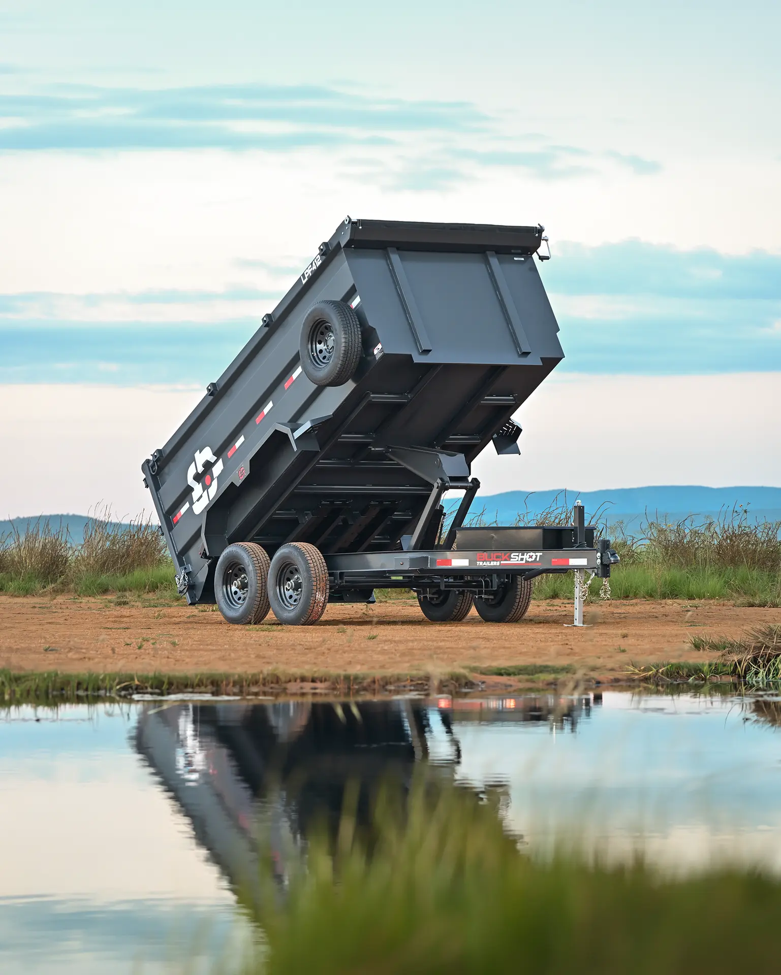 Buckshot LPF Series bumper pull dump trailer